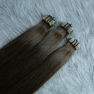 Bande d'extension de cheveux humains Remy Hair Black Super Drawn Natural No Synthetic Made In VietNam - Product Image 4