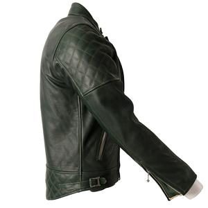 Veste de moto en cuir de vachette véritable pour homme, coupe-vent, grande taille, certifiée CE, noire - Product Image 3