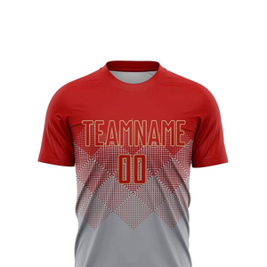Divisa da Calcio Leggera 100% Poliestere Traspirante, Maglia e Pantaloncini con Controllo dell'Umidità, Nome Squadra Personalizzato per <span class=keywords><strong>Sport</strong></span> - Product Image 3