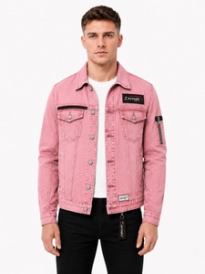 High Quality Eco-Friendly Windproof Breathable <b>Men</b> <b>Denim</b> <b>Jacket</b> Casual Street Style Durable Cotton Construction Versatile Front - Product Image 1