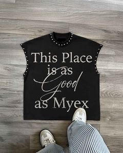 Camiseta sin Mangas Personalizada para Hombre con Diseños Gráficos y Colores a Elección, Impresión DTG y Pedrería, Estilo Urbano - Product Image 4