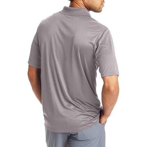 Polo personnalisé en polyester, vêtements de sport gris respirants pour hommes, haut pour entraînement professionnel en salle de sport, vêtements décontractés, nouveau style technique - Product Image 2