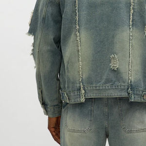 Nuevo conjunto de verano de mezclilla para deportes, de secado rápido, con cuello vuelto, manga corta, dos piezas, estampado. - Product Image 6