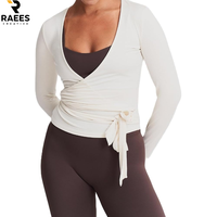 Neu eingetroffen: Bohemian Seiden-Wickeltop für Damen, Glockenärmel, Bindedetail, Crop-Top, Tunika-Kleid in kurzer Länge