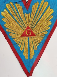 Colliers d'officier maçonniques 3D brodés personnalisés de haute qualité, couleur marron, pour Maître Maçon, Rang Provincial, en promotion - Product Image 4