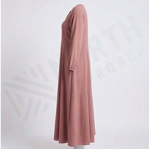 Vestido Abaya de lino de color personalizado, estilo modesto para mujer, inspirado en el caftán Eid, para ropa formal musulmana, elegante nueva colección. - Product Image 3