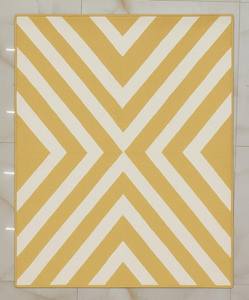 พรมเชือกปอแบบโบฮีเมียนลายเชฟรอน พรมใยธรรมชาติถักสำหรับห้องนั่งเล่น - Product Image 5