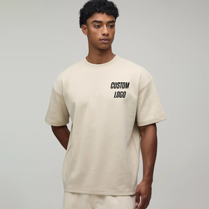 Men's Oversized 100% Cotton T-Shirt Short Sleeve O-Neck Printed Letter Design Casual Fit Custom Logo <b>Tshirts</b> For Men - Product Image 1