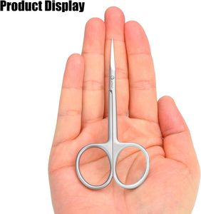 Ciseaux à cuticules de qualité supérieure, lames courbées en acier inoxydable multi-usages - Ciseaux de manucure pour ongles, sourcils, cils - Product Image 4