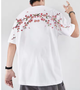 High Quality Custom Logo Digital Print Knitted Cotton Blend Unisex Regular Fit Casual Winter Short Sleeve <b>T</b>-<b>Shirt</b> 180g - Product Image 4