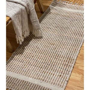 Handmade Jute <b>Kitchen</b> Rug Rectangle Farmhouse Style Flat Weave Non-Slip Rubber Backing Spot Clean Thin 0.2-0.4 in - Product Image 6