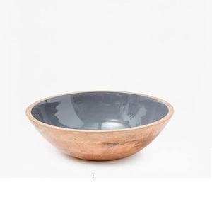Tazón para ensalada de madera de mango esmaltada, de alta calidad, apto para alimentos, vajilla de madera para restaurante, hotel y hogar, disponible para la venta. - Product Image 5
