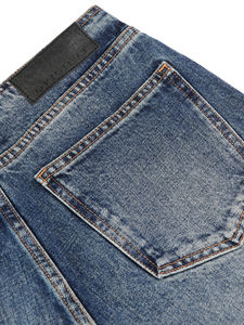 Jean en denim Yuanbofei pour femme, coupe décontractée, jambe large, taille haute, respirant, écologique, ajustement ample, couleur unie, haute qualité - Product Image 4