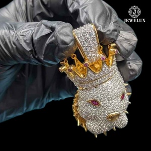 Meilleur Prix – Pendentif de Luxe Iced Out Motif Dessin Animé, Bijou Hip Hop Entièrement Sertie de Diamants, Pièce Détachée de Fournisseur Indien - Product Image 2