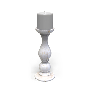 ที่วางเทียนไม้ทรงเสา ฐานลายร่อง งานแฮนด์เมด ดีไซน์ทันสมัย ตกแต่งบ้าน - Product Image 3
