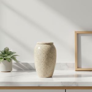 Urne funéraire en métal pour cendres humaines, urne commémorative de crémation avec couvercle, style européen et américain - Product Image 1