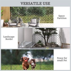Recinzione in Vinile Anti-Roditori da 6 Piedi, Cancello da Giardino Zincato a Caldo per Schermature Privacy - Product Image 5