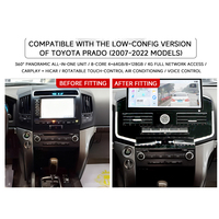 Vente en gros - Lecteur DVD de voiture 12,3 pouces, nouveau modèle, écran Android, système de navigation automobile, autoradio pour Toyota Land Cruiser 2007-2022