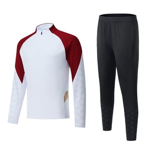 Conjunto Deportivo para Hombre, Top de Manga Larga con Cierre de Cremallera y Bloques de Color, Pantalones Negros, Tejido de Secado Rápido, 100% Algodón, Ropa Urbana de Invierno, Logotipo Frontal - Product Image 2