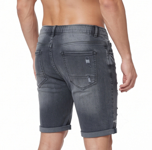 <b>Men's</b> Denim Shorts Ripped <b>Drawstring</b> Waist Casual Street Style Woven 100% Cotton <b>Jeans</b> Shorts Distressed Washed Shorts <b>Men</b> - Product Image 5