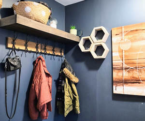 Estante flotante de pared de madera maciza de arce y pino, minimalista, para exhibición y almacenamiento, para sala de estar y dormitorio. - Product Image 2