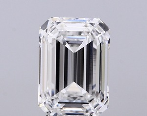 Diamant blanc de laboratoire de 3,25 carats, taille émeraude, couleur F, clarté VVS2, polissage excellent, pour une joaillerie de luxe moderne. - Product Image 1