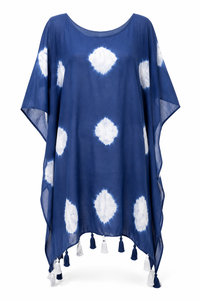 Women's Maxi Boho V-neck Empire Waist 100% Cotton Premium Breathable Eco-Friendly Summer Beach Cover Chiffon <b>Dress</b> - Product Image 3