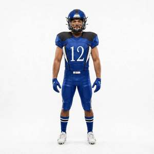 Best Customizable Streetwear American <b>Football</b> Jersey Trendy Mesh Crop Design Breathable Short Plus Size Option Logo Embroidery - Product Image 1