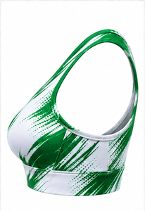 Sujetador deportivo para mujer, sin costuras, transpirable, elástico, para yoga, fitness, correr, top corto con tirantes cruzados en los hombros, con logo, MOQ bajo - Product Image 3