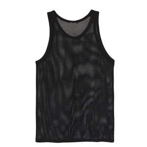 Débardeur unisexe en maille, col rond, sans manches, bleu marine uni, respirant, en polyester, gilet d'été, coupe régulière pour adulte - Product Image 3