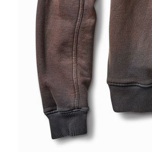 Sudadera con capucha de algodón 100% de peso pesado, con cremallera, personalizada, con lavado ácido y efecto desgastado, de corte oversize, para hombre, estilo streetwear de invierno. - Product Image 4