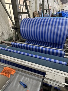 Bâche en PE tissé bleu-orange, imperméable, résistante aux UV, coupe-vent, écologique, robuste 700D-1500D, pour couverture extérieure et agriculture - Product Image 1