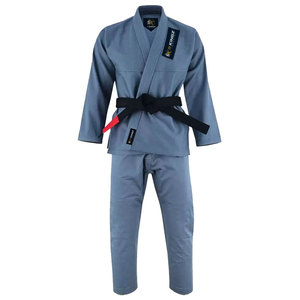 Conjunto de 5 kimonos de judo unisex para adultos, 100% algodón, 360g, bordado duradero, fusión sin costuras en la parte delantera, secado rápido, ajuste regular, gris, para artes marciales - Product Image 2