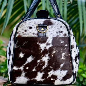 Sac de voyage RABUSH SPORTS OEM en cuir véritable de vachette à poils, style week-end, avec fermeture éclair, léger, grande capacité, unisexe, résistant à l'eau - Product Image 3