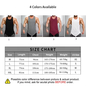 OEM Men Stringer Tank <b>Top</b> Knitted Breathable Spandex/Cotton Gym Workout Fitness Bodybuilding Sleeveless Sportswear Custom - Product Image 6