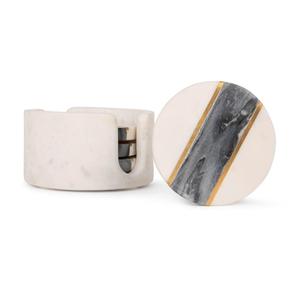 Sous-verres en pierre fabriqués à la main personnalisés porte-boissons en laiton avec finition lisse pour intérieur de cuisine pour mariage et fête - Product Image 5