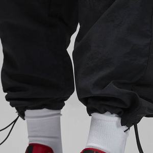 Men's Premium Sport Casual High Waist Windbreaker Side Stripe Track Pants Oxford Corduroy Fabric Bottom Zip Closure Drawstring - Product Image 3