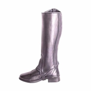 Professional Leather Horse Riding <b>Chaps</b> Heavy Duty Equestrian <b>Half</b> <b>Chaps</b> Adjustable Outdoor Horseback Riding Leg Protector - Product Image 6
