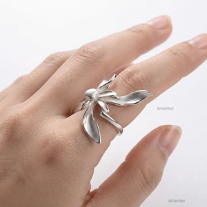 <b>925</b> <b>Silver</b> <b>Ring</b> for Women Opening <b>Ring</b> Fine <b>Silver</b> Jewelry Romantic Anniversary Flower Adjustable <b>Ring</b> Fine Jewelry for Women - Product Image 2
