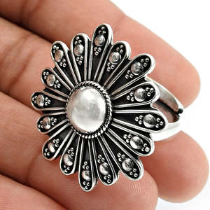 Cocktail Flower <b>Ring</b> Available In Pure 925 Solid Sterling Silver Handmade Bohemian Women Jewelry Perfect For Festive Seasons - Product Image 4