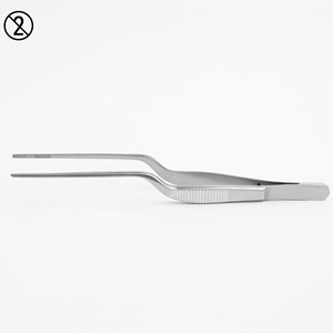 Pinzas de Bayoneta de Alta Calidad, Dentadas, Desechables, de un Solo Uso, Pinzas Oftálmicas Microquirúrgicas de Acero Inoxidable - Product Image 1