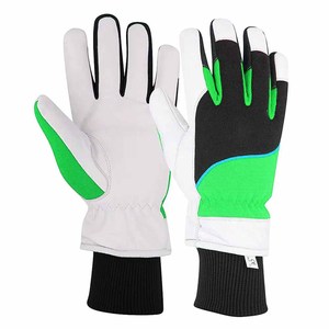 Gants mécaniques en cuir de vachette grainé de haute qualité, doublure polaire, protection des mains, résistants à la chaleur, antidérapants, respirants, pour l'extérieur - Product Image 6