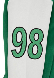 Chaquetas Varsity de Forro Polar con Mangas de Cuero Bordadas Personalizadas OEM 2026, Chaqueta de Uniforme de Béisbol con Cuerpo de Lana, Estilo Deportivo, Cuello Alto - Product Image 5