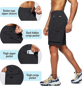 Pantalones Cortos Cargo para Hombre, de Secado Rápido, para Senderismo, Viajes al Aire Libre, con Múltiples Bolsillos, para Pesca, Camping, Uso Casual - Product Image 4