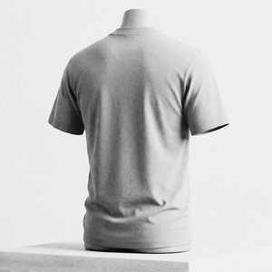 T-shirt unisexe en coton noir écologique à séchage rapide, manches courtes, col rond, couleur unie, jersey tricoté, logo personnalisé imprimé, coupe ajustée - Product Image 6