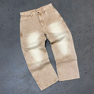 Pantalones vaqueros de mujer de corte recto, holgados, de cintura alta, estilo casual, de mezclilla, de pierna ancha, con lavado ácido, de gran venta - Product Image 2