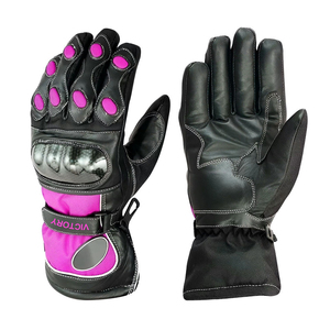 Guantes de Motociclismo Rosados para Hombre y Mujer, con Protección de Nudillos de Carbono - Product Image 1