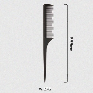 Venta al por mayor de peluquero de salón Antiestático de fibra de carbono personalizado-Rat-Tail-<span class=keywords><strong>Comb</strong></span> en venta - Product Image 4