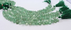 Cuentas facetadas en forma de pera de fresa verde natural, cuentas de piedras preciosas de fresa, 8x10 mm, cuentas de fresa verde de 8 pulgadas para joyería - Product Image 5