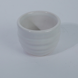 Taza de Té de Cerámica Blanca Brillante, Diseño Zen Asiático con Banda Ámbar, Apta para Lavavajillas y Microondas, para Restaurante, Cafetería, Hotel Japonés - Product Image 4